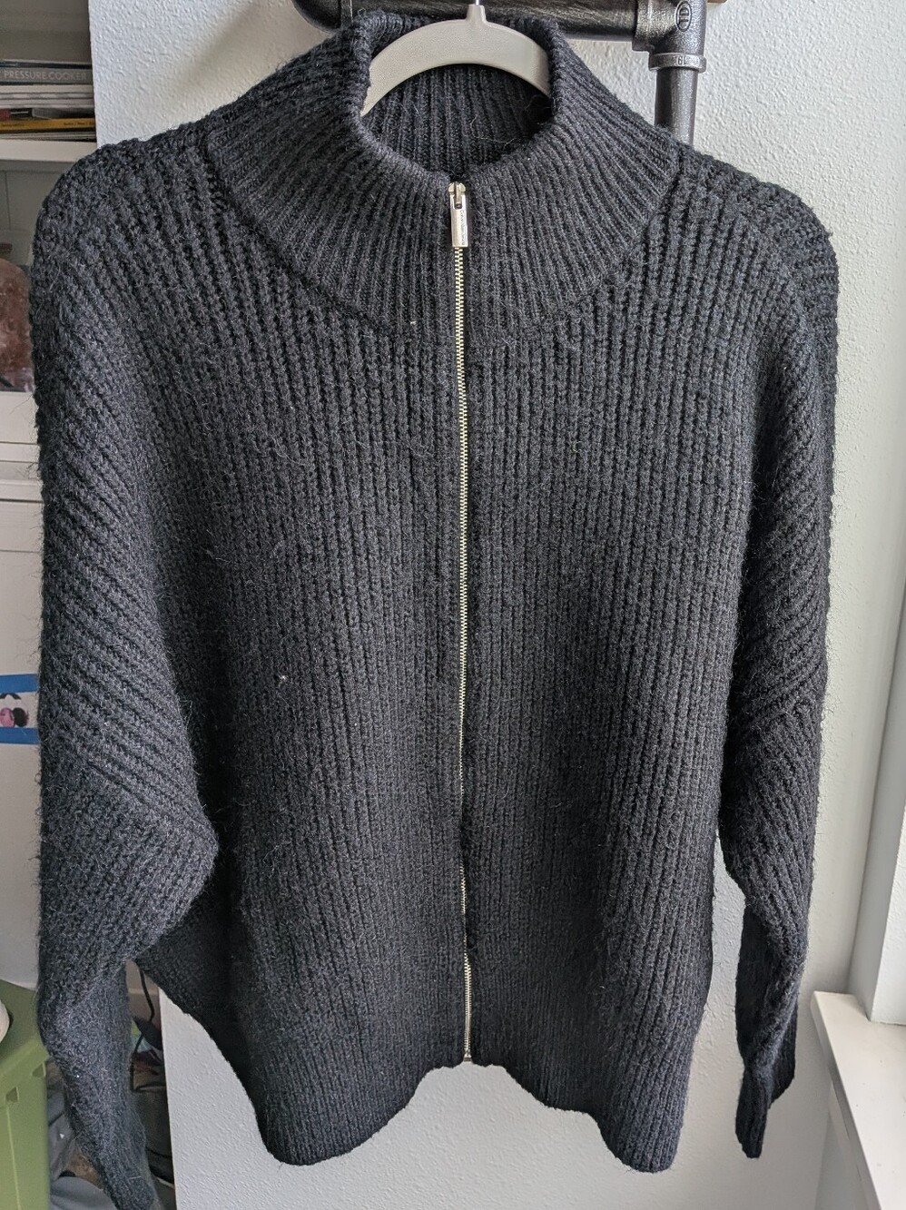 ​Calvin Klein Jeans Chunky Ribbed Knit Zip-Front Cardigan Sweater